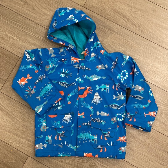 Hatley Jackets & Coats Hatley Rain Coat Boys Sea Creatures Size 5